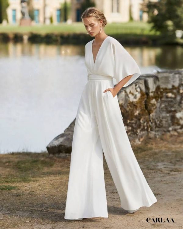 Combinaison Blanche Fluide