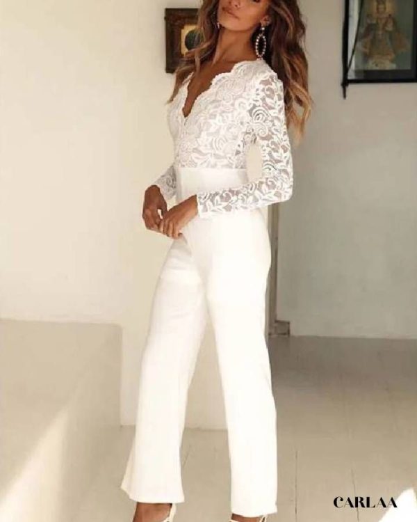 Combinaison blanche mariée