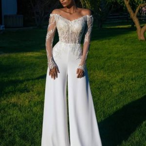 Combinaison dentelle mariage civil