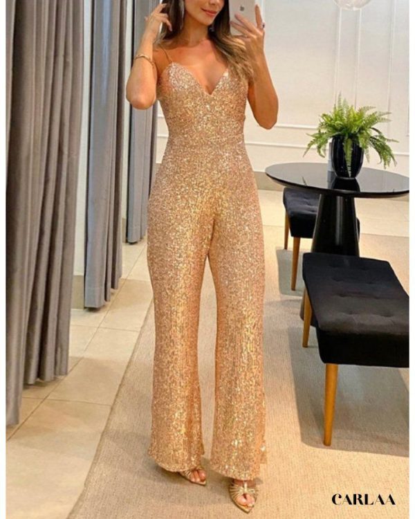 Combinaison Dorée Pailletée