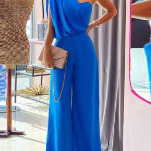 Combinaison femme bleu roi