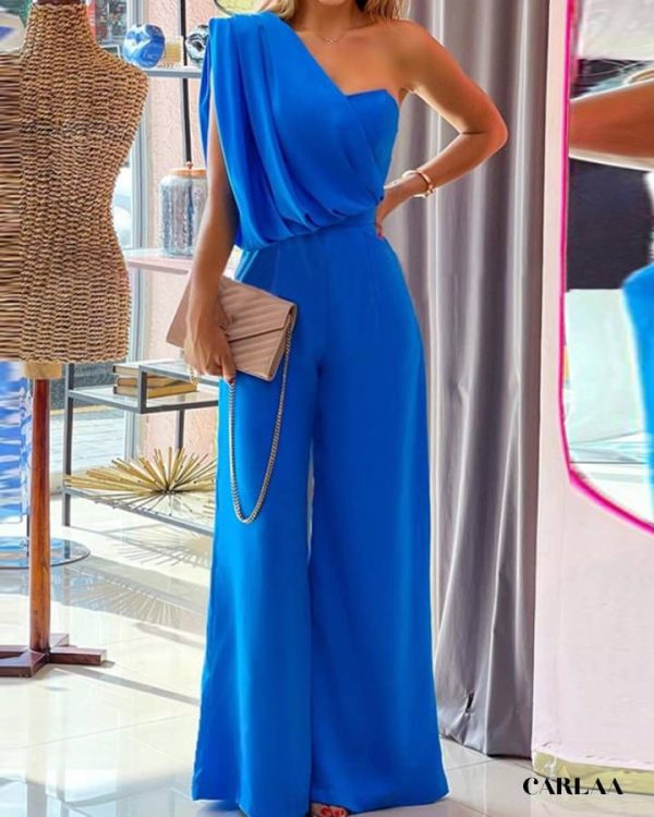 Combinaison femme bleu roi