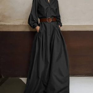 Combinaison femme manche longue noire