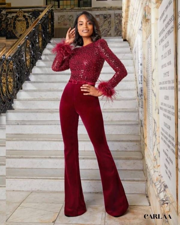 Combinaison Femme Soirée Manche Longue