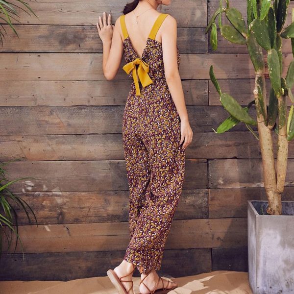 Combinaison Fleurie Nœud Dos - Lullaby