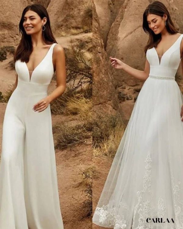 Combinaison longue mariage