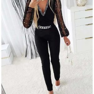 Combinaison manche longue femme chic