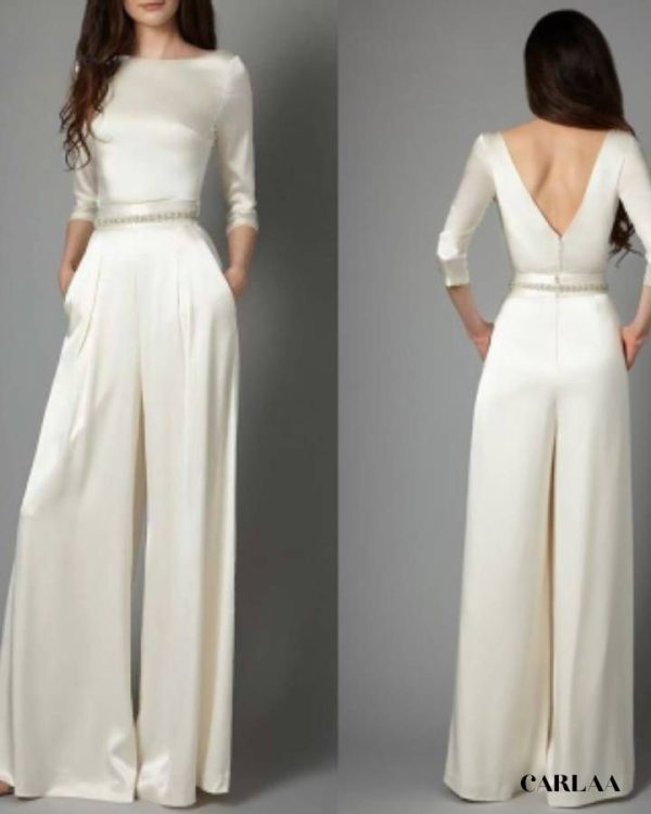 Combinaison mariage manche longue