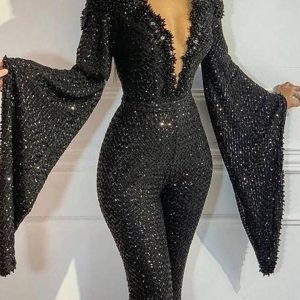 Combinaison noir paillette