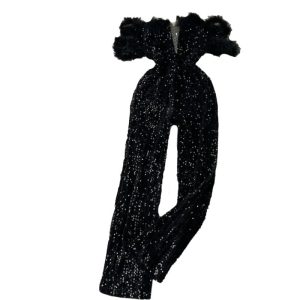 combinaison paillette noir femme