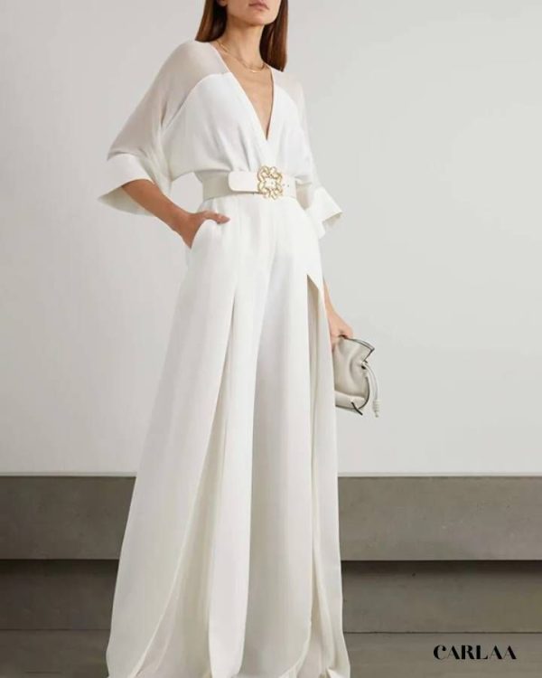 Combinaison pantalon blanche