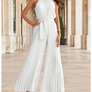 Combinaison pantalon blanche femme