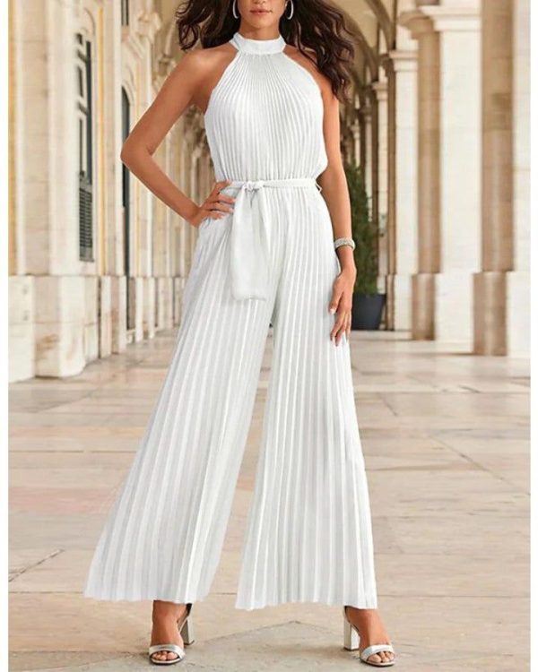 Combinaison pantalon blanche femme