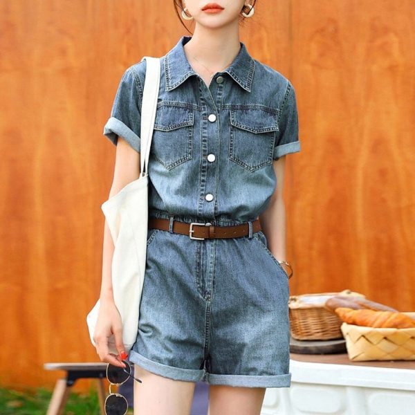 Combinaison Short En Jean - Alizée