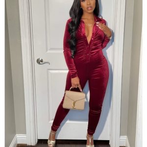 Combinaison Velours Femme