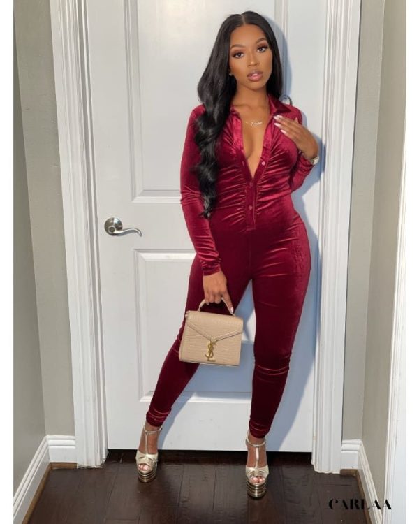 Combinaison Velours Femme
