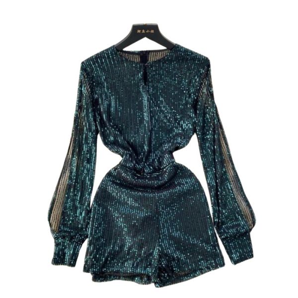 combishort à paillettes