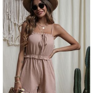 Combishort a volant uni