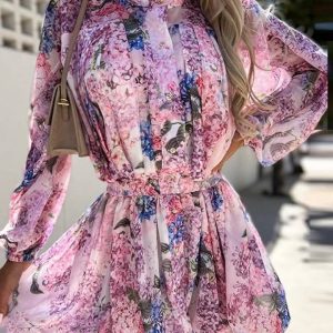 Combishort ample fleurie