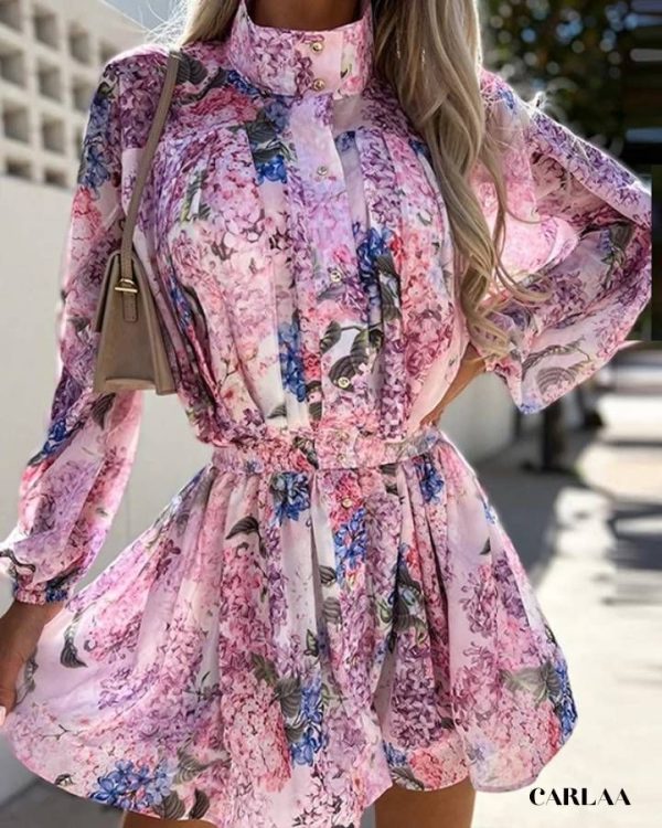 Combishort ample fleurie