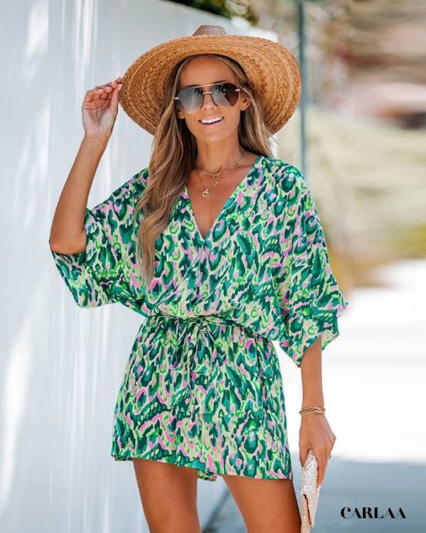 Combishort d'été vert