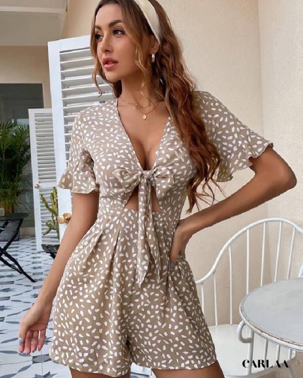 Combishort femme à Pois Bohème