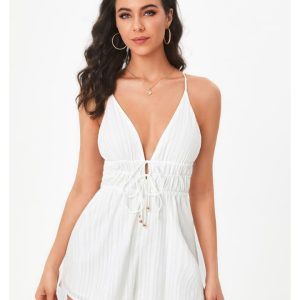 Combishort femme blanche Caraco Sexy