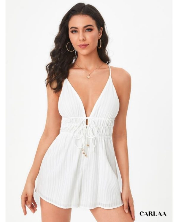 Combishort femme blanche Caraco Sexy