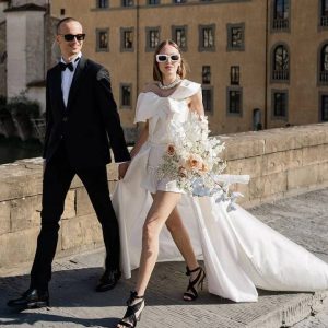 Combishort femme chic mariage