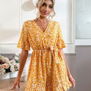 Combishort Femme Orange