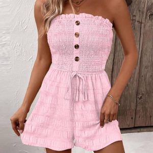 Combishort rose femme