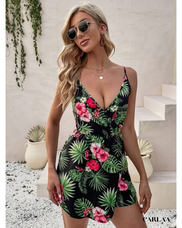 Combishort Tropical Cache Cœur