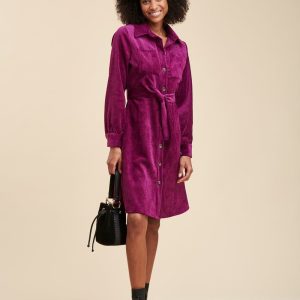 robe chemisier en velours
