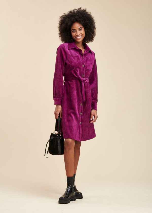 robe chemisier en velours