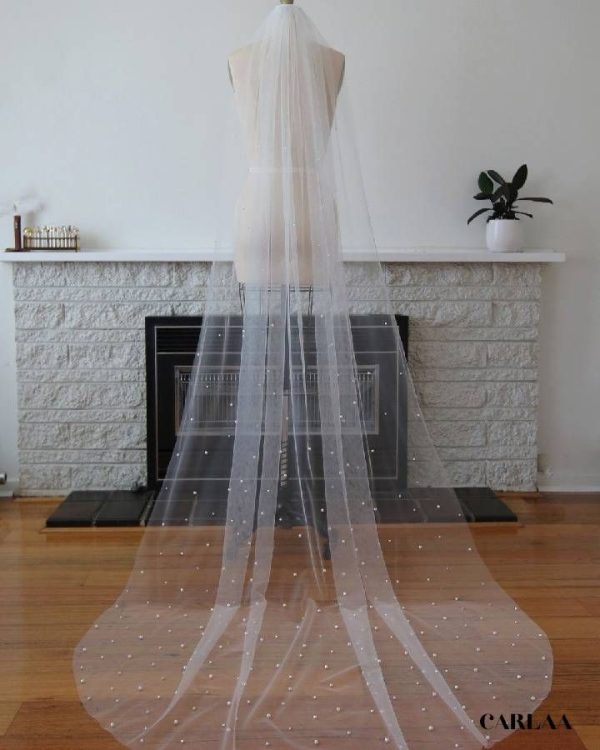 Voile de mariée avec perles