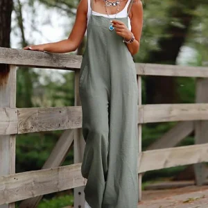 Combinaison femme denim ample