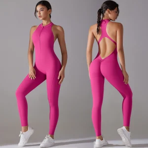 Combinaison sport femme rose