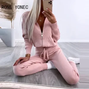 Combinaison femme velours rose a zippe