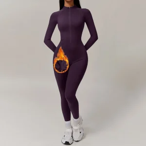 Combinaison sport femme mauve